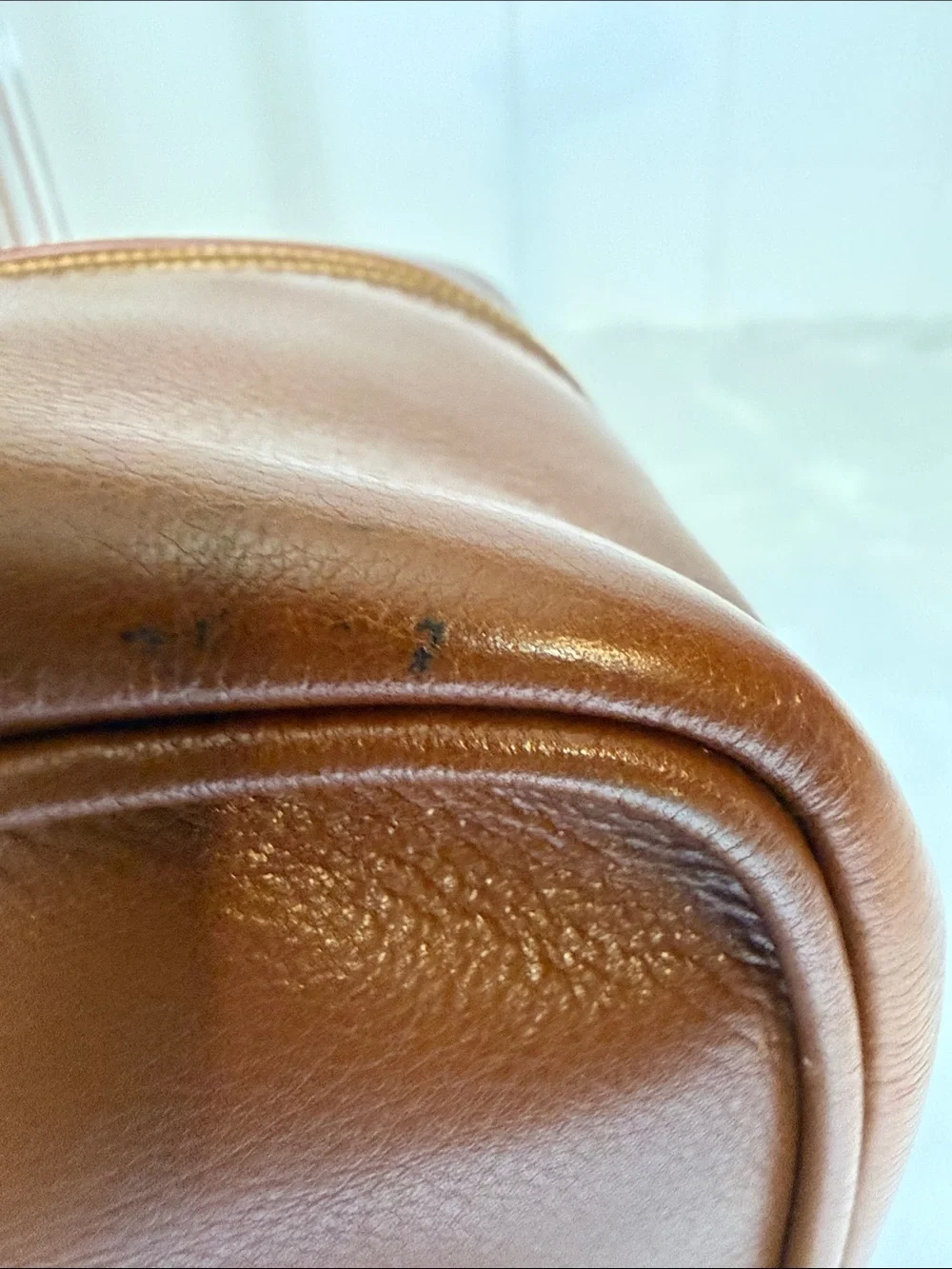 Vintage Gucci Horsebit Leather Train Case Vanity Cosmetic Bag Brown Italy - Picture 10 of 12